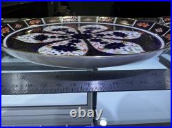 Set of 2 Royal Crown Derby Old Imari 1128 Rimmed Plates 8.5 inches. Marked II