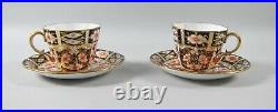 Set of 2 Royal Crown Derby TRADITIONAL IMARI Cup & Saucer Sets