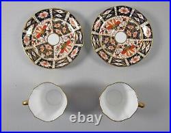 Set of 2 Royal Crown Derby TRADITIONAL IMARI Cup & Saucer Sets