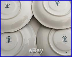 Set of 4 1920s Royal Crown Derby Mikado Cups and Saucers