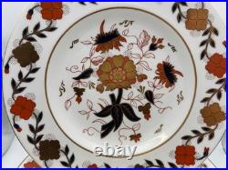 Set of 4 Royal Crown Derby Bone China ASIAN ROSE Dinner Plates #