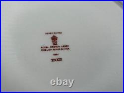 Set of 4 Royal Crown Derby Bone China ASIAN ROSE Dinner Plates #