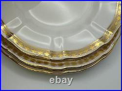 Set of 4 Royal Crown Derby Bone China CARLTON GOLD Bread & Butter Plates