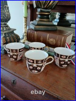 Set of 4 Royal Crown Derby Imari 2451 English Bone China Tea Cups Only
