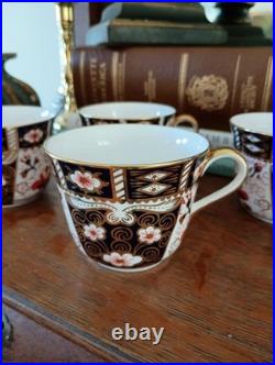 Set of 4 Royal Crown Derby Imari 2451 English Bone China Tea Cups Only