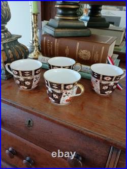 Set of 4 Royal Crown Derby Imari 2451 English Bone China Tea Cups Only