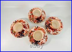 Set of 4 Vintage 1946 Royal Crown Derby ROYAL Demitasse Cups & Saucers RARE