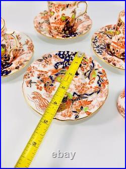 Set of 4 Vintage 1946 Royal Crown Derby ROYAL Demitasse Cups & Saucers RARE