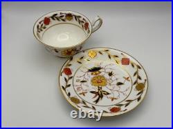 Set of 5 Royal Crown Derby Bone China ASIAN ROSE Cups & Saucers