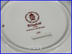 Set of (5) Royal Crown Derby ELIZABETH Pattern 6 1/8 Bone China Bread Plates