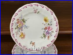 Set of (6) Royal Crown Derby Glenmont Purple Scroll 6.25 Bread Plates A603