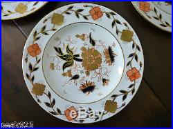 Set of 7 Royal Crown Derby Imari Floral -1 Dinner and 6 Salad Plates