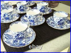 Set of 8 Antique Royal Crown Derby Mikado Cups & Saucers. Never used