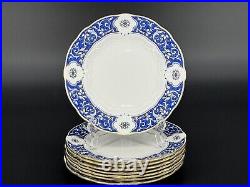 Set of (8) Royal Crown Derby Milldale Gold 8 3/8 Accent Salad Plates A. 1326