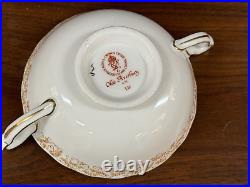 Set of (8) Royal Crown Derby OLDE AVESBURY Double Handle Cream Soup Bowls