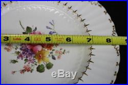 Set of 8 Vintage Royal Crown Derby ASHBY 8 3/8 Bone China Salad Plates A945