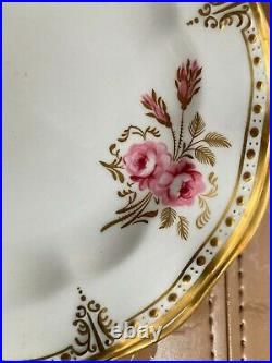 Set of 9 Royal Crown Derby Royal Pinxton bread and butter plate, 6'