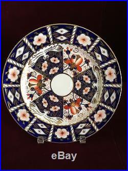 Set of 9 Royal Crown Derby Traditional Imari Dinner Plate 9.25 For Tiffany