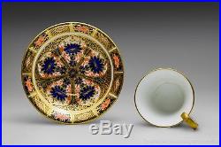 Set of Six Royal Crown Derby 1128 Imari Empire Tea/Coffee Cups & Saucers C. 1910