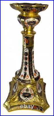Stunning, ROYAL CROWN DERBY Old Imari 1128 Pattern Candle Stick Holders