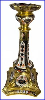 Stunning, ROYAL CROWN DERBY Old Imari 1128 Pattern Candle Stick Holders