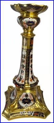 Stunning, ROYAL CROWN DERBY Old Imari 1128 Pattern Candle Stick Holders