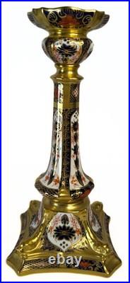 Stunning, ROYAL CROWN DERBY Old Imari 1128 Pattern Candle Stick Holders