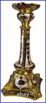 Stunning, ROYAL CROWN DERBY Old Imari 1128 Pattern Candle Stick Holders