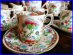 Stunning Rare Royal Crown Derby Indian Tree Complete Coffee Set