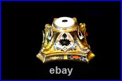 Stunning Royal Crown Derby Old Imari 1128, 1st Quality Candle Stick Base XXXVIII