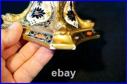 Stunning Royal Crown Derby Old Imari 1128, 1st Quality Candle Stick Base XXXVIII