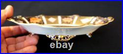 Stunning Royal Crown Derby Old Imari 1128, 1st Quality Oval Dessert Dish Blue