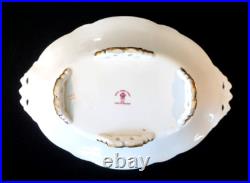 Stunning Royal Crown Derby Old Imari 1128, 1st Quality Oval Dessert Dish Blue