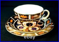 Stunning Royal Crown Derby Old Imari 1128, 1st Quality Trio