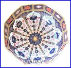 Stunning Royal Crown Derby Old Imari 1128 Large 8 Inch Octagon Bowl Circa 1978