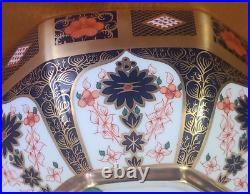 Stunning Royal Crown Derby Old Imari 1128 Large 8 Inch Octagon Bowl Circa 1978