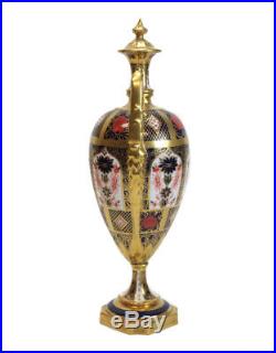 Stunning Royal Crown Derby Porcelain Lidded Urn in Old Imari #1128, c1960