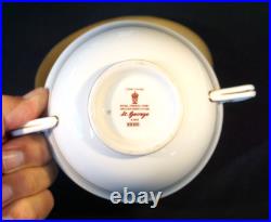 Stunning Royal Crown Derby St George Cream Soup Bowl And Saucer