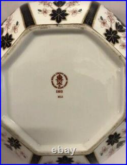 Stunning Vintage Royal Crown Derby Old Imari 1103 Octagonal Fruit Bowl