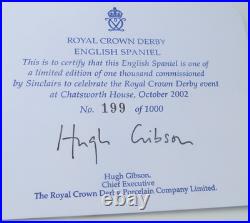 Superb 1st Quality Ltd. Edition Royal Crown Derby English Spaniel Paperweght