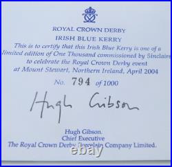 Superb 1st Quality Ltd. Edition Royal Crown Derby Irish Blue Kerry Paperweght