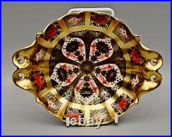 Superb ROYAL CROWN DERBY Old Imari 1128 Pattern Porcelain Footed Dish