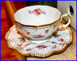 Superb Royal Crown Derby Royal Antoinette Cup & Saucer Flawless Current RRP $595