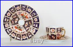 TEA SET Royal Crown Derby TRADITIONAL IMARI 2451 Six Trios & Creamer Rope Handle