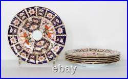 TEA SET Royal Crown Derby TRADITIONAL IMARI 2451 Six Trios & Creamer Rope Handle