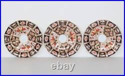 TEA SET Royal Crown Derby TRADITIONAL IMARI 2451 Six Trios & Creamer Rope Handle