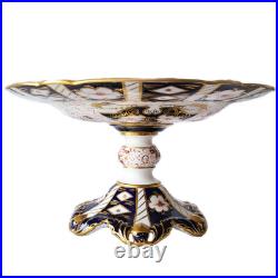 TRADITIONAL IMARI by Royal Crown Derby Footed Cake Plate Compote 9.5 diameter