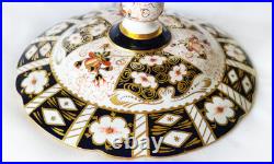 TRADITIONAL IMARI by Royal Crown Derby Footed Cake Plate Compote 9.5 diameter