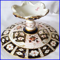 TRADITIONAL IMARI by Royal Crown Derby Footed Cake Plate Compote 9.5 diameter