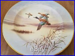 Tiffany & Co Hand Painted Royal Crown Derby China Plate Blue winced Teal Birbeck